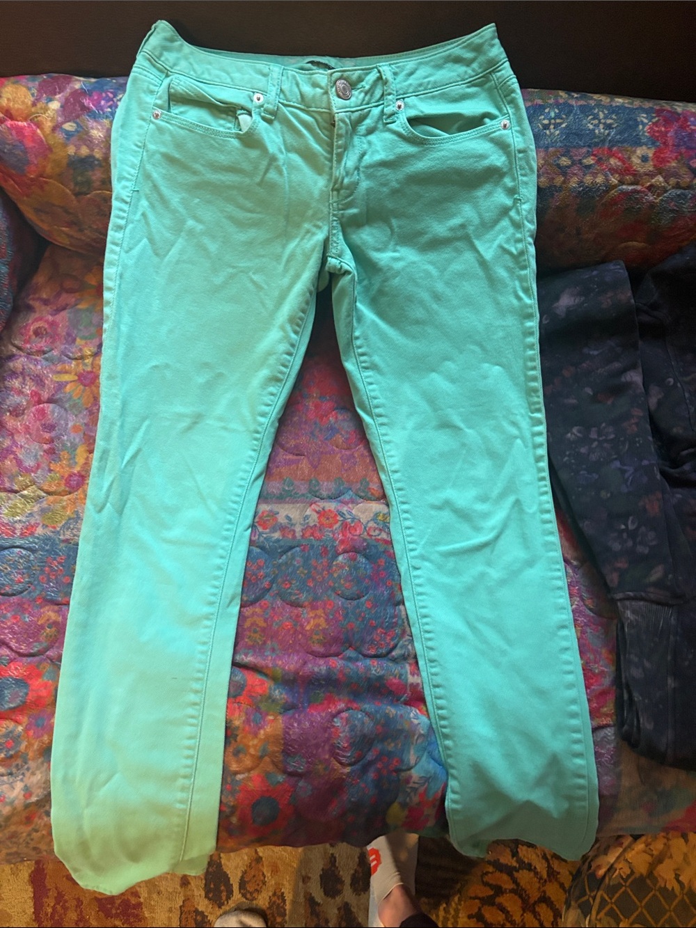 Women's American Eagle Mint Green Stretch Jeans